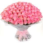 Букет из 101 розовой розы  по ✅ выгодной цене 13000 рублей купить в Москве в DeliveryRose