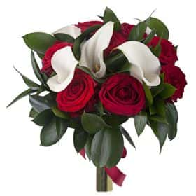Букет с розами и каллами «Элеганс» (малый)