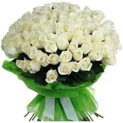 Розы Белые Кенийские 40 см 101 шт