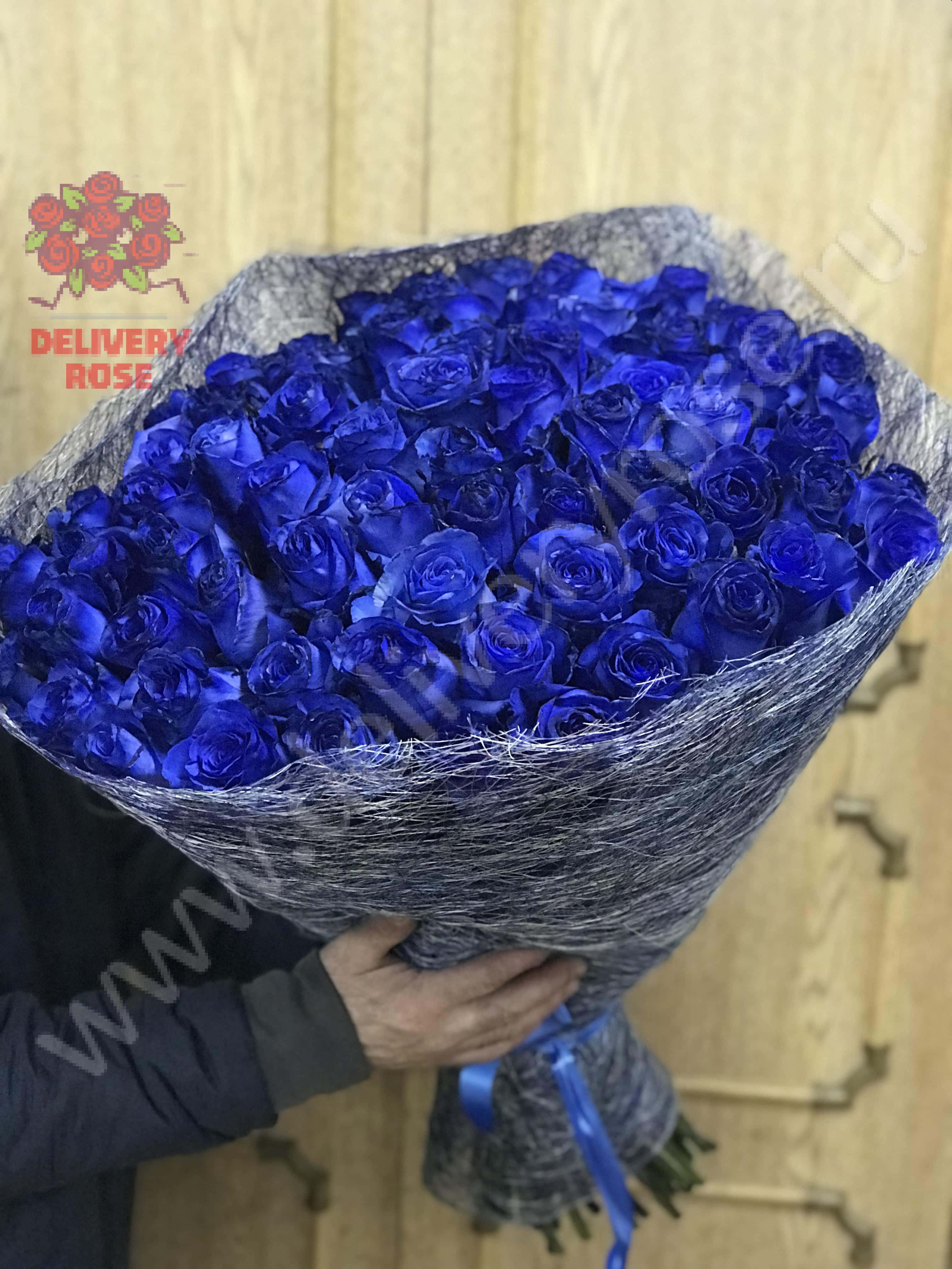 125 синих роз Эквадор