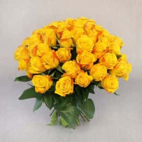 Букет из 51 желтой розы 40 см. VIP
